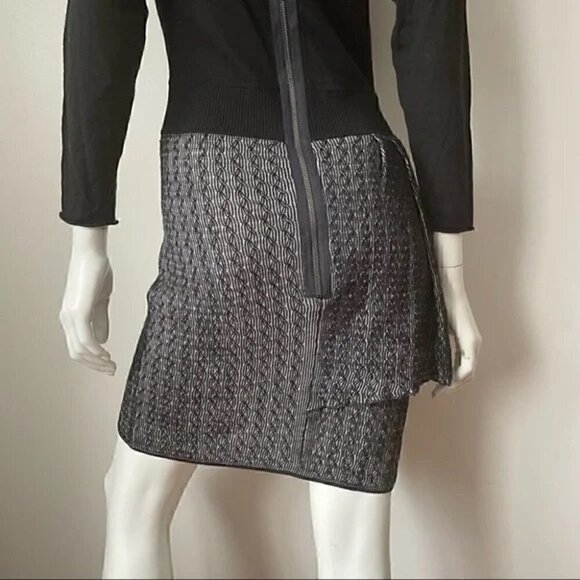 Yigal Azrouel New York Cashmere & Silk Asymmetrical Ruffle Dress NWT, S - Picture 9 of 12